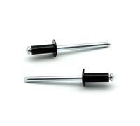 Rivetti a strappo STANDARD Alluminio/Acciaio Testa Tonda Verniciato Nero RAL 9005 3x8 ISO15977 Spessore serrabile 3.5-5.5mm - Confezione da 1000 pezzi