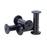 Rivetti a testa piatta in acciaio inossidabile 304 nero, viti di bloccaggio e piastre, punti metallici for registri Punti for menu(Φ3*4*M2 [50 sets])