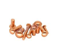 Rivetti a testa svasata in alluminio massiccio, Rivetti GB867 M2.5/M3 solidi semitondi a testa cilindrica in rame 3-12mm Confezione da 50 o 100 pezzi(M3X10mm 50Pcs)