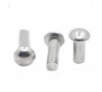 Rivetti a testa tonda in rame solido, rivetti a testa tonda in rame e alluminio, rivetti autofilettanti solidi, diverse dimensioni 5-50 pezzi (6 mm-M3)