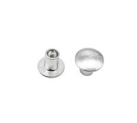 Rivetti a testa tonda massiccia, Confezione da 170 rivetti semicavi in alluminio M2,5 M3 M4 M5 M6, argento, varie misure(8MM-M2)