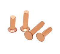 Rivetti a testa tonda massiccia, Rivetti a testa svasata in rame, rivetti pieni DIN661 GB869 M2-M8 3-40 mm, confezione da 90(16mm,M6 2pcs)