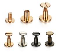 Rivetti a vite 10 pezzi di rivetti a chiodo solido, bulloni, cinghie, viti da 5/6,5/8 mm, viti a testa tonda for artigianato in pelle e contabilità