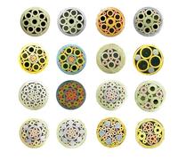 Rivetti A Vite For Manici Di Coltelli, Perni A Mosaico In Ottone E Acciaio, Diametro 6mm, Lunghezza 90mm, 1 Pezzo, Estremità A Doppio Motivo(NO.7)