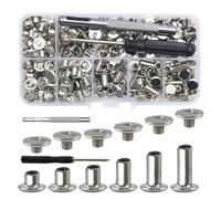 Rivetti a vite in pelle, rivetti a vite per pelle | viti in pelle | Kit a scatto assortiti per artigianato in pelle artigianale - Giacche artigianali leganti libri