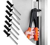 Rivetti Alluminio Neri Rivette Lunghe 4 mm x 6 mm Rivetti Pop Ciechi 100 Pezzi Ribattini Acciaio Inox per Pistola per Rivetti a Testa Bombata Ribattini in Alluminio per Metallo Legno Plastica