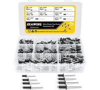 Rivetti, Assortimento Di 400 Rivetti In Alluminio, 8 Misure - M3 M5 Pop Rivetti, Rivetti Ciechi, Ciechi Rivetto Kit, Set Di Rivetti A Strappo Legno Plastica Kit Per Metallo Plastica Legno(Nero)