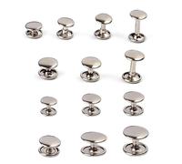 Rivetti bifacciali in metallo fai-da-te, rivetti con tappo filettato, chiodi e borchie decorative, accessori for la riparazione di scarpe, fibbie rivetti metallici(Silver,9 * 6)