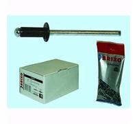 Rivetti Brixo Alluminio Testa di Moro - Ã˜ mm. 4,0 - L. mm. 12 - Scatola 500 pz