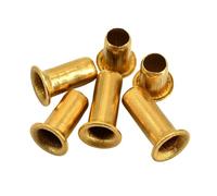 Rivetti cavi in ottone e rame M1.3 M1.5 M1.7 M2 M2.3 M2.5 M3 M4 M5 M6 Chiodi for circuiti stampati PCB Dadi tubolari passanti(5mm (100pcs),M2.3)