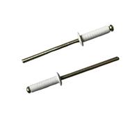 rivetti che tirano il nucleo, rivetti ciechi, Rivetti ciechi, 50 pezzi rivetti cavi a testa tonda in acciaio allume 3,2 mm x 6,4-12,7 Decorazioni for la casa(6.4mm)