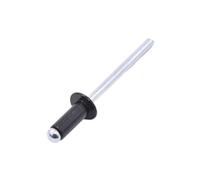 Rivetti ciechi, 30/50 rivetti ciechi in alluminio con testa a cupola, 2,4 mm, 3,2 mm, 4,0 mm, 4,8 mm, neri (50 pezzi, 4 x 8 mm)