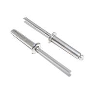 Rivetti ciechi, 4 x 8 mm, 50 pezzi, in acciaio inox A2 (V2A) con testa piatta, forma A, rivetti DIN 7337 - ISO 15983