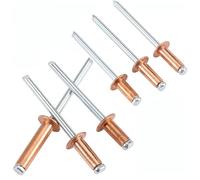 Rivetti ciechi a strappo, Rivetti pop ciechi in rame M2.4-M4.8 5-20 pezzi Testa a cupola in acciaio for mobili metallici marini(6.4mm,M4-10Pcs)