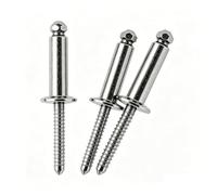 Rivetti ciechi in acciaio inossidabile da 100 pezzi, rivetti pop con testa a cupola da 3 mm con mandrino scanalato per cucina commerciale per camper, tetto di barche marine(3x8 mm)