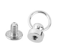 Rivetti con bottoni in metallo, 10 pezzi Rivetti in ottone argento Rivetti in metallo artigianali in pelle fai-da-te con fibbia ad anello per borse Cinture Bracciali in pelle Scarpe Stivali Borse
