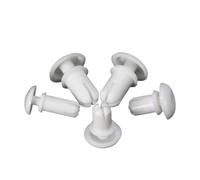 Rivetti di espansione in nylon, 100 pezzi 2,1/2,7/3,1/3,6/4,1/5,1/6,1 mm Rivetto in tipo R Dado Fibbia in plastica Clip(White,R3580)