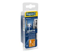 RIVETTI DIAMETRO 4X18MM. ALU + PUNTA DA TRAPANO BLISTER DA 50
