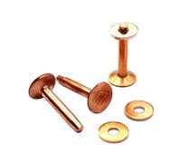 Rivetti e bave in pelle ottone/rame 9 mm 10 mm 11 mm 12 mm(Copper,10x3.3x12mm 100sets)