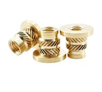Rivetti Filettati M2 M2.5 M3 M4 M5 M6 M8 Inserto Dado Ottone Filettato Metrico Dado Inserto Stampante 3D a Caldo con Riscaldamento Incorporato Iniezione Inserti Filettati Stampa 3d(M8xL12.7xOD9.6(10Pc