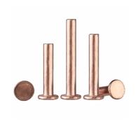 Rivetti in alluminio a testa tonda, GB109 Rivetti solidi in rame a testa piatta M2-M8 Lunghezze 3-30 mm 157 pezzi(M4 (20pcs),6mm)