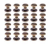 Rivetti in pelle Artigianale,Viti a Testa Piatta,Filettate in Ottone Resistente Rivetto,per Unghie Leathercraft Riparazione Forniture Fai da Te per La 20 Pezzi 9x 6.5 mm Bronzo Tokaneit
