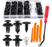 Rivetti in Plastica per Auto, Clip di Viti di Plastica Assetto Auto Kit per Carrozzeria Interni Auto Pannello Paraurti Porta, con Strumenti Rimozione Fissaggio (B-125PCS)