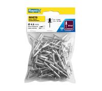 Rapid 5000382 Rivetti Standard Ø4,8x16 mm, Acciaio