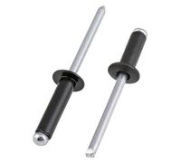Rivetti, rivetti per metallo, Rivetto autobloccante a cupola in alluminio nero, testa tonda, apribile a strappo, rivetto cieco, chiodo decorativo M2.4-M5(12mm,20pcs(M3.2))