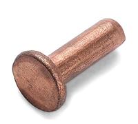 rivetti, Rivetti solidi a testa piatta M4 x 4mm-30mm, elementi di fissaggio metrici lisci a percussione anticaduta, 20 pezzi (M4 6mm)(M4 x 14mm)