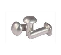 Rivetti, rivetto in alluminio massiccio a testa semitonda autobloccante a martello GB867 bianco, dimensioni multiple(50mm,M8 (5Pcs))