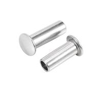 Rivetti semi-tubolari a testa ovale in acciaio inossidabile M10 A2 304, testa tonda, gambo semicavo GB873, lunghezza 5~100 mm(60mm)