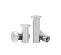 Rivetti semitubolari a testa ovale in acciaio inossidabile M8 A2 304, testa tonda, gambo semicavo GB873, lunghezza 5~100 mm(80mm)