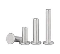Rivetti solidi, 5/10/50 pezzi M2 a M8 GB109 rivetti solidi autoinserinti con testa piatta e sottile in alluminio(12mm,10pcs M6)