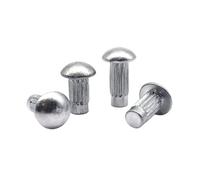 Rivetti solidi in alluminio M2-M4 con testa a bottone zigrinata for il fissaggio di targhette identificative(M4,10mm)