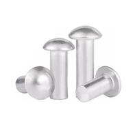 Rivetti solidi, Rivetti autobloccanti a testa tonda semi-a cupola in alluminio massiccio, varie misure, varie lunghezze(10mm,20Pcs M5)