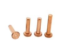 Rivetti solidi, Rivetti pieni in rame a testa piatta, M1.5-M8, GB109, confezione da 140 pezzi(6mm,M8 1pc)