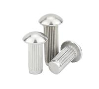 Rivetti solidi, Vite a testa bombata in acciaio inossidabile 304 con gambo zigrinato, confezione da 360 pezzi M1.6-M6(10mm,50pcs M3)