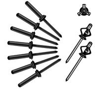 Rivetti tri-grip da 3/16" x 1", 50 pezzi, rivetti decorativi a tre pieghe con O-ring impermeabili, rivetti Tri-Grip per barca e canoa, rivetti ciechi in alluminio a tre prese, rivetti per barche e