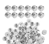 Rivetti Vite per Rilegatura Argento 100 Pezzi in Ferro | Design a Taglio Singolo, Struttura Madre e Figlio, Assemblaggio Semplice, Uso per Decorazione Fai e Ufficio