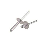 rivetti vuoti, Rivetti ciechi in alluminio Tappo grande Estremità aperta Testa tonda piatta M3.2 M4 M5 Confezione da 20-40 pezzi(M3.2X6.4(40pcs))