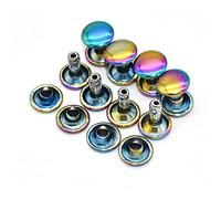 Rivetto arcobaleno 9 mm doppio tappo rotondo rivetto bottone in ferro rivetto fai da te artigianato cuoio accessori cucito borsa borsa hardware 50pcs