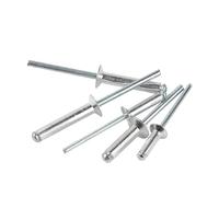 Rivetto cieco a strappo 10 20 50 100 pezzi M2.4 M3 .2 M4 M5 Chiodo decorativo a testa svasata in alluminio(100pcs,M4x14)