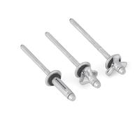 Rivetto cieco stile lanterna, rivetto a tre punte pieghevole con tirante a tesa larga in lega di alluminio, rivetto multi-grip rivetti metallici(Φ5.2 * 17.5 (10 pieces))