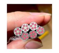 Rivetto Decorativo For Manico Di Coltello, Spilla A Mosaico In Acciaio E Ottone Da 6 Mm X 60 Mm Con Resina Colorata, 1 Pezzo | Motivo Su Entrambi I Lati Quando Tagliato(Red 1pc)
