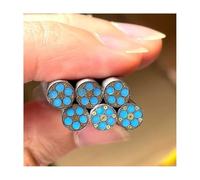Rivetto Decorativo For Manico Di Coltello, Spilla A Mosaico In Acciaio E Ottone Da 6 Mm X 60 Mm Con Resina Colorata, 1 Pezzo | Motivo Su Entrambi I Lati Quando Tagliato(Blue 1pc)