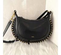 Rivetto esplosivo transfrontaliero retrò Classico Sac Demi-lune Sac à Bandoulière en Cuir Véritable Personalnalité Mode Sac à Main Stile: CasualOccasione: ShoppingDettagli: Decorazione con cernieraCol