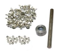 Rivetto In Cristallo Diamante 8Mm Con Strumento Manuale Per Borsa In Pelle UK