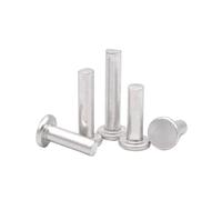 Rivetto pieno 5/100 pz Alluminio Piatto Sottile Testa Rotonda Solido Rivetto Mano Percussione Pugno Rivetti Fissi autocolleganti(20Pcs M6,35mm)