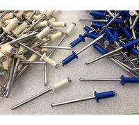 Rivetto Rivetti Alluminio Graf a Fiore per Targhe Targa 4,8x12 10 (5+5) blu RAL 5017 bianchi RAL 9010 a richiesta possono essere confezionati assortimenti differenti